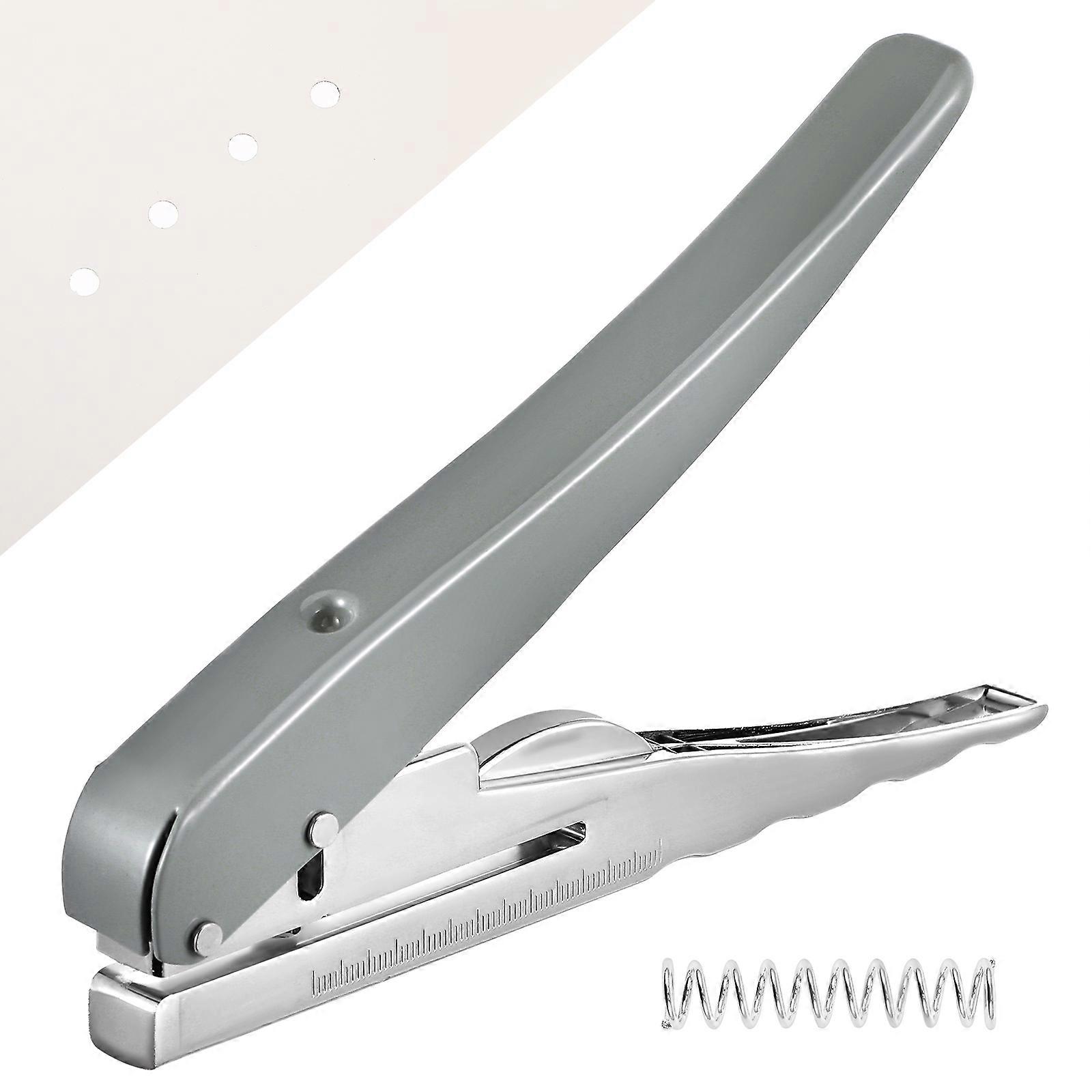 Heavy Duty Single Hole Punch Plier Ergonomic Handle Office Tool Zinc Alloy Binding 1Set