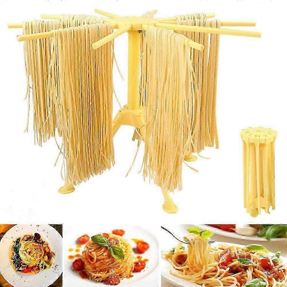 2025 Noodle dryer, pasta dryer, noodle stands with 10 extendable rungs use in up to 2kg noodles, cups, towels, integrated transport rod, foldable spag