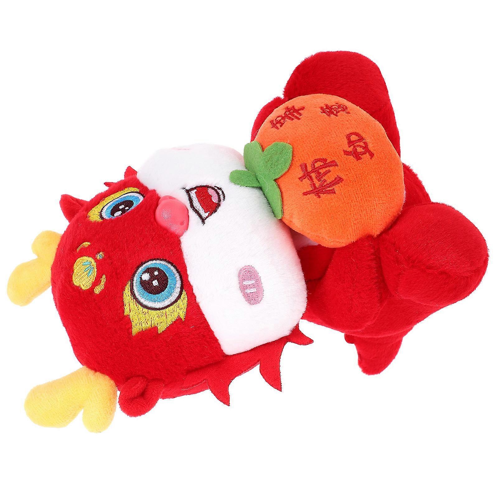 Adorable Red Plush Dragon Doll for Home Use Spreading New Year Atmosphere 12.5 inches