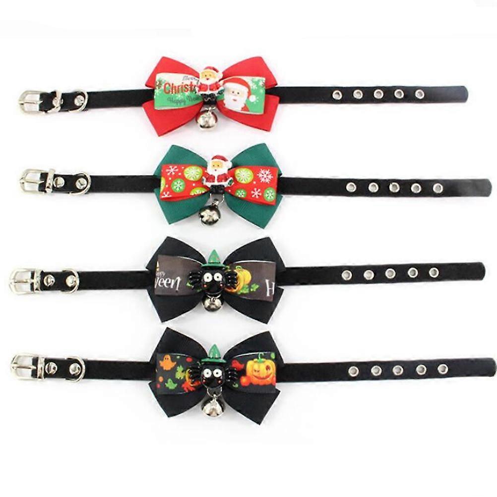Adjustable Christmas-Themed Dog Collar For Pet Accessories In Various Styles Perfect For Pet Sports 1Set