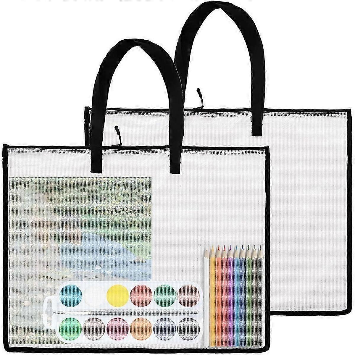 19x25 Art Portfolio Bags,Clear Portfolio Folder 2PCS