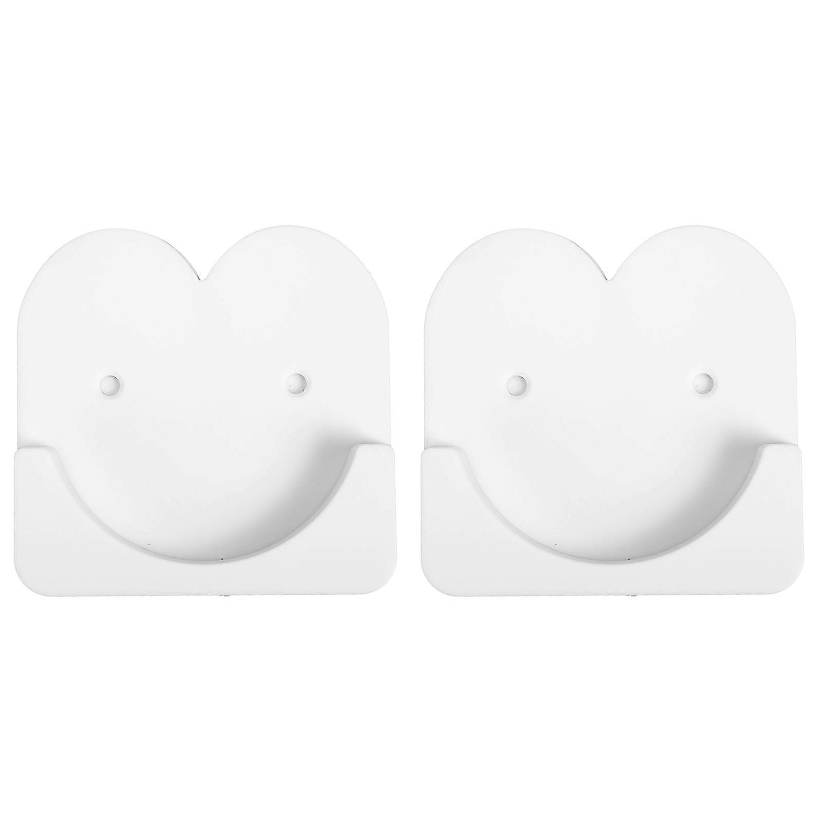 Adhesive Shower Curtain Rod Holder for Bathroom Use 1Pair Wall-Mounted Retainers