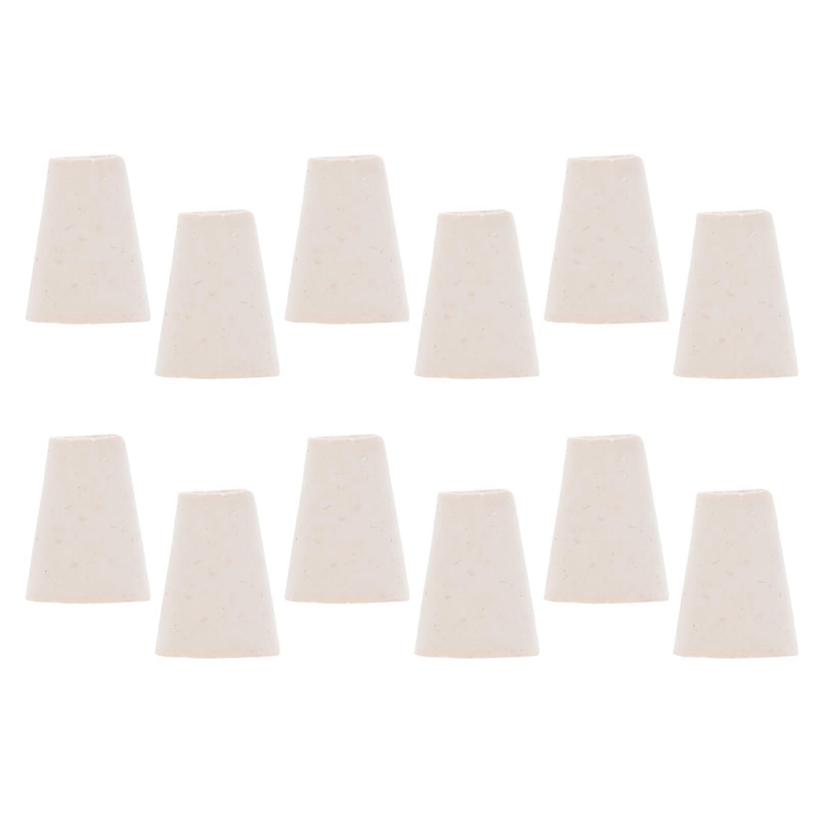 Rubber Test Tube Stoppers 100Set Cylindrical Practical Sealing Plugs For Laboratory Experiment White