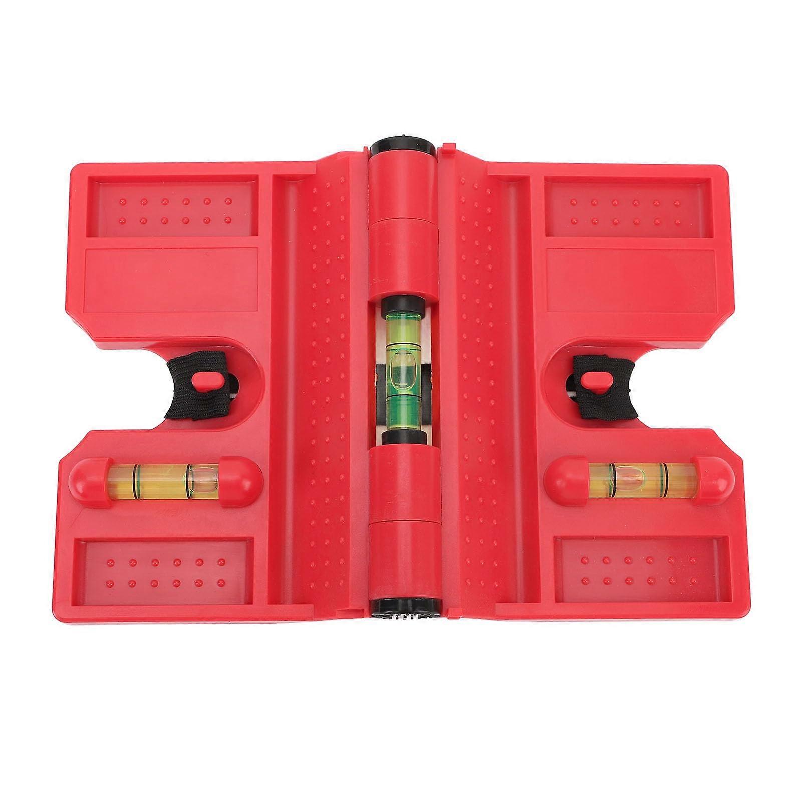 Magnetic Post Level Professional Accuracy 3 Bottles Rattling by Level Tool Elastic Loop Post Tubes Railing Sign Red