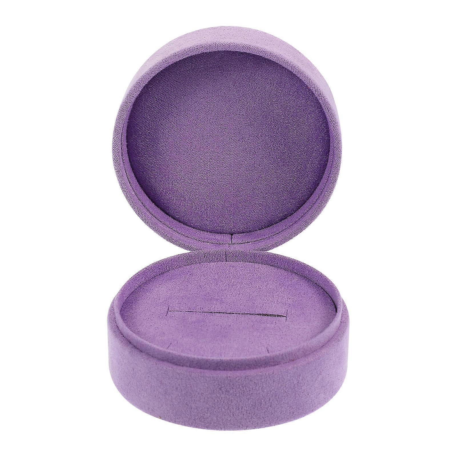 Jewelry Display Box Lint Finger Necklace Holder Home Organization Storage Round 1Set