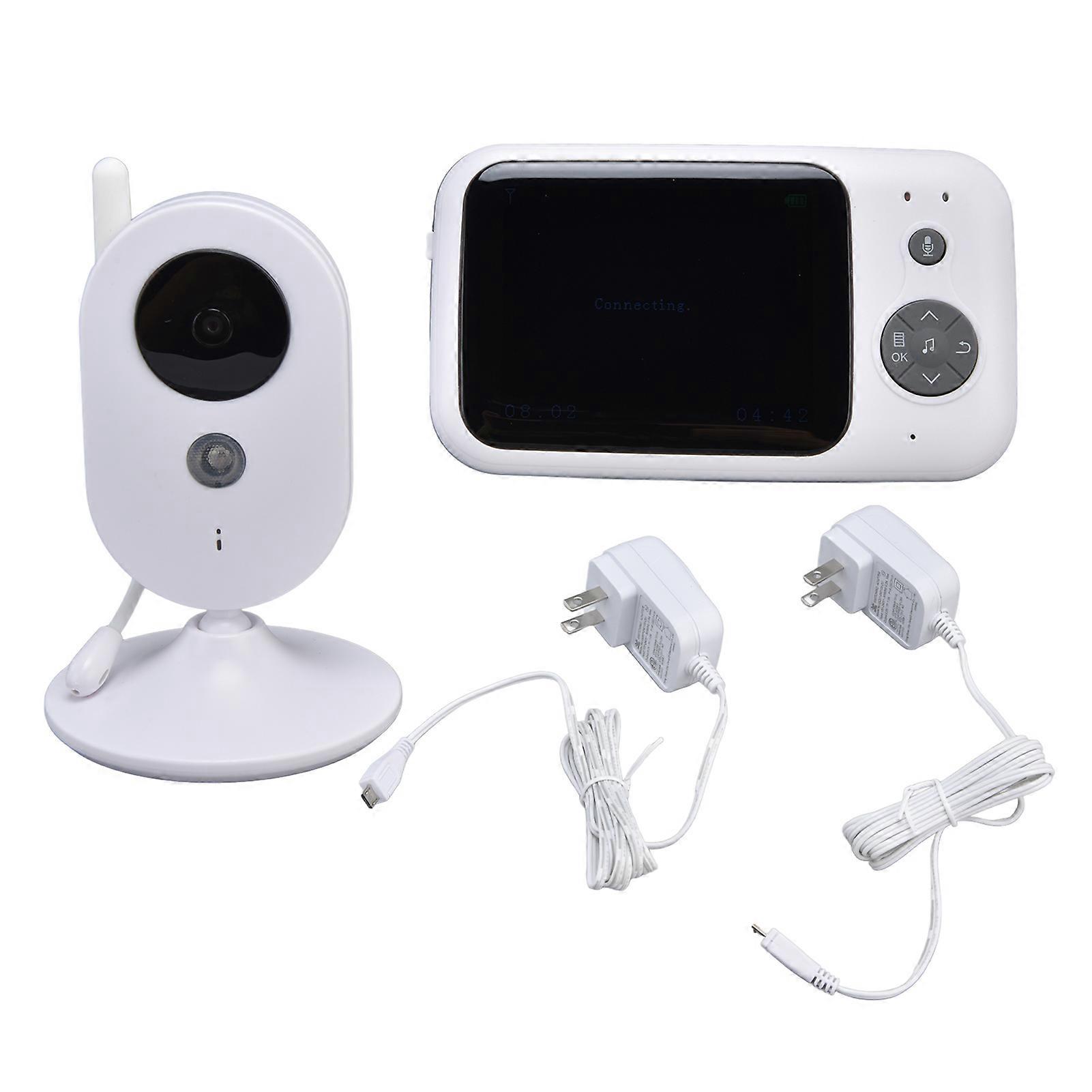 3.2in Baby Monitor Wireless Visual Power Saving Room Temperature Monitoring 303B Baby Camera 100‑240VUS Plug