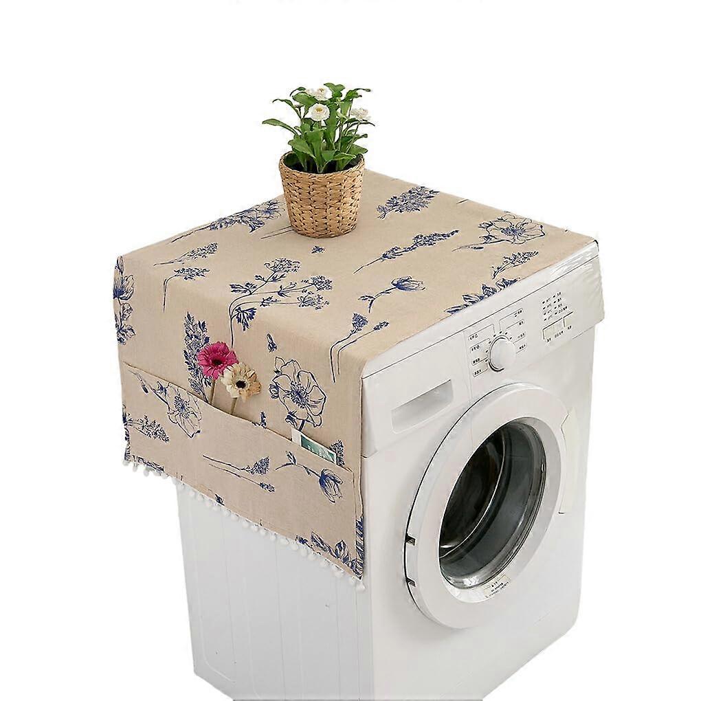 Machine Washable Towel Dust Cover for Fridge 55 x 130 cm Blue Bee Polyester Double Washable Clean Fresh Style