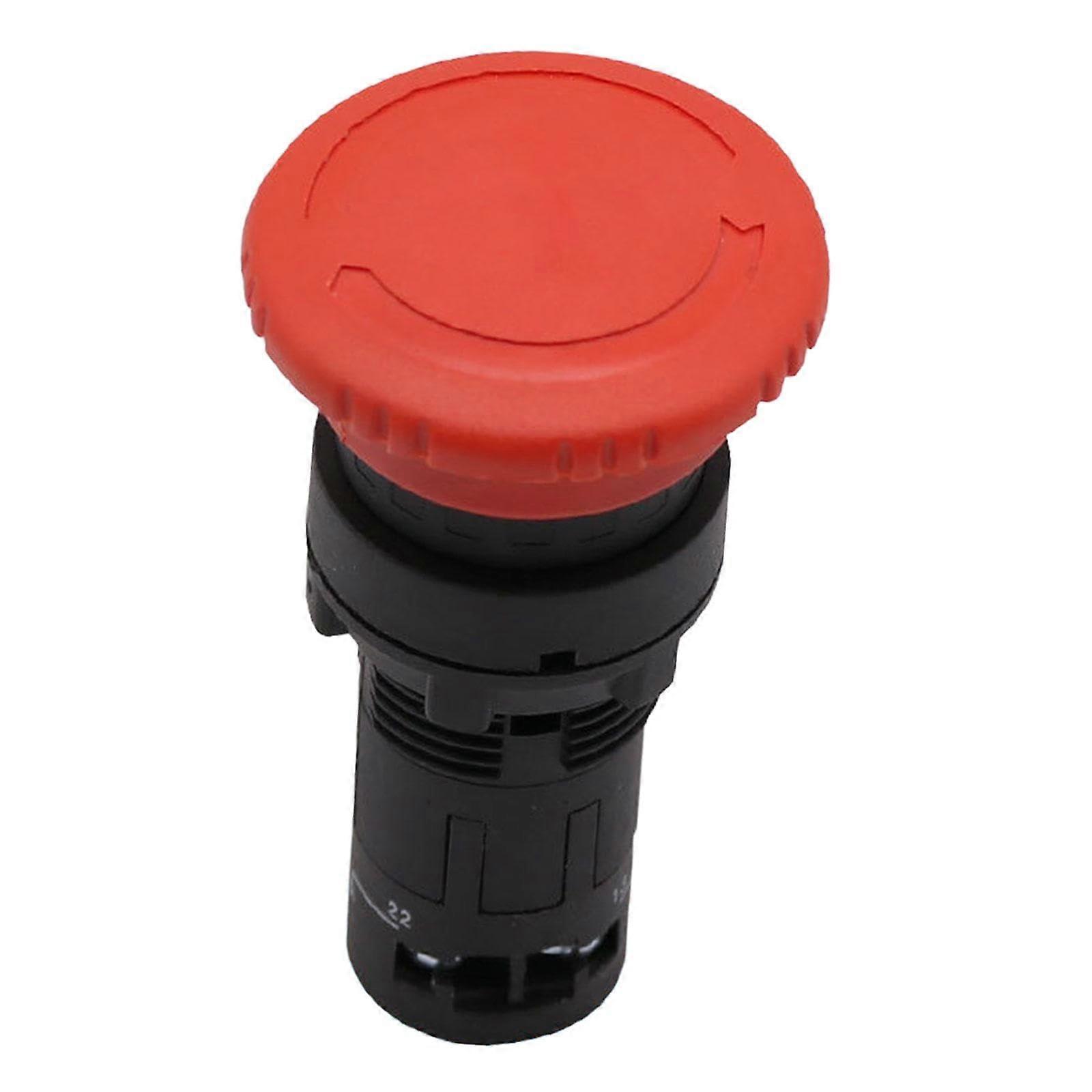 Emergency push button, 22 mm, easytooperate, locking pushbutton switch made of safe PP for textiles, Style A.