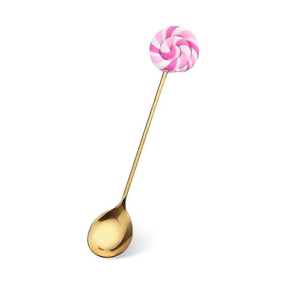 Small Dessert Light Pink Candy Shape Spoon