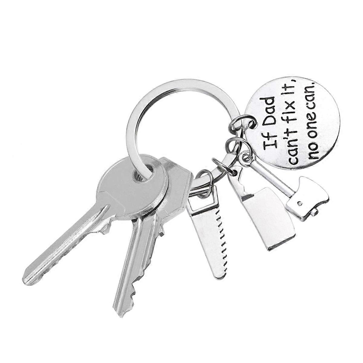 Dad Gift Keychain, Glossy Alloy Pendant for Practical Use and Style