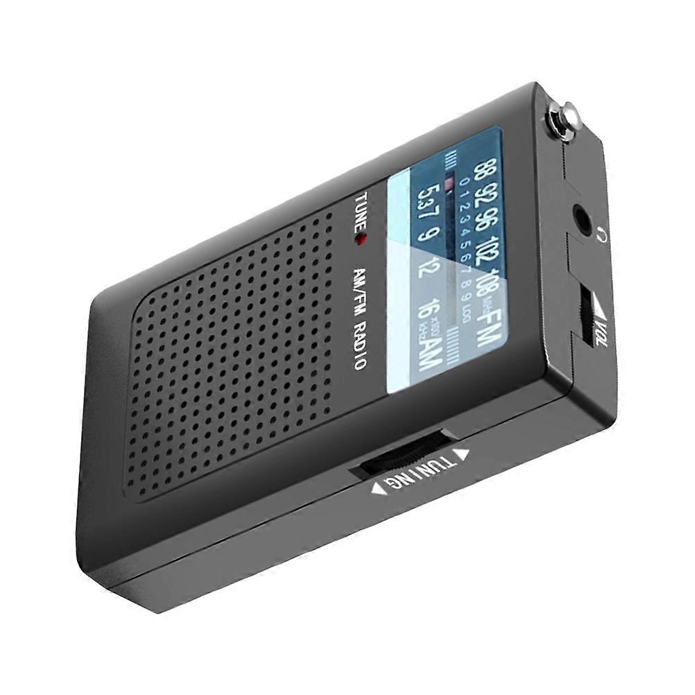 Compact Digital Portable Radio AM/FM Mini Size Ideal for Hiking and Public Transportation 9.2x5.6cm 1Set