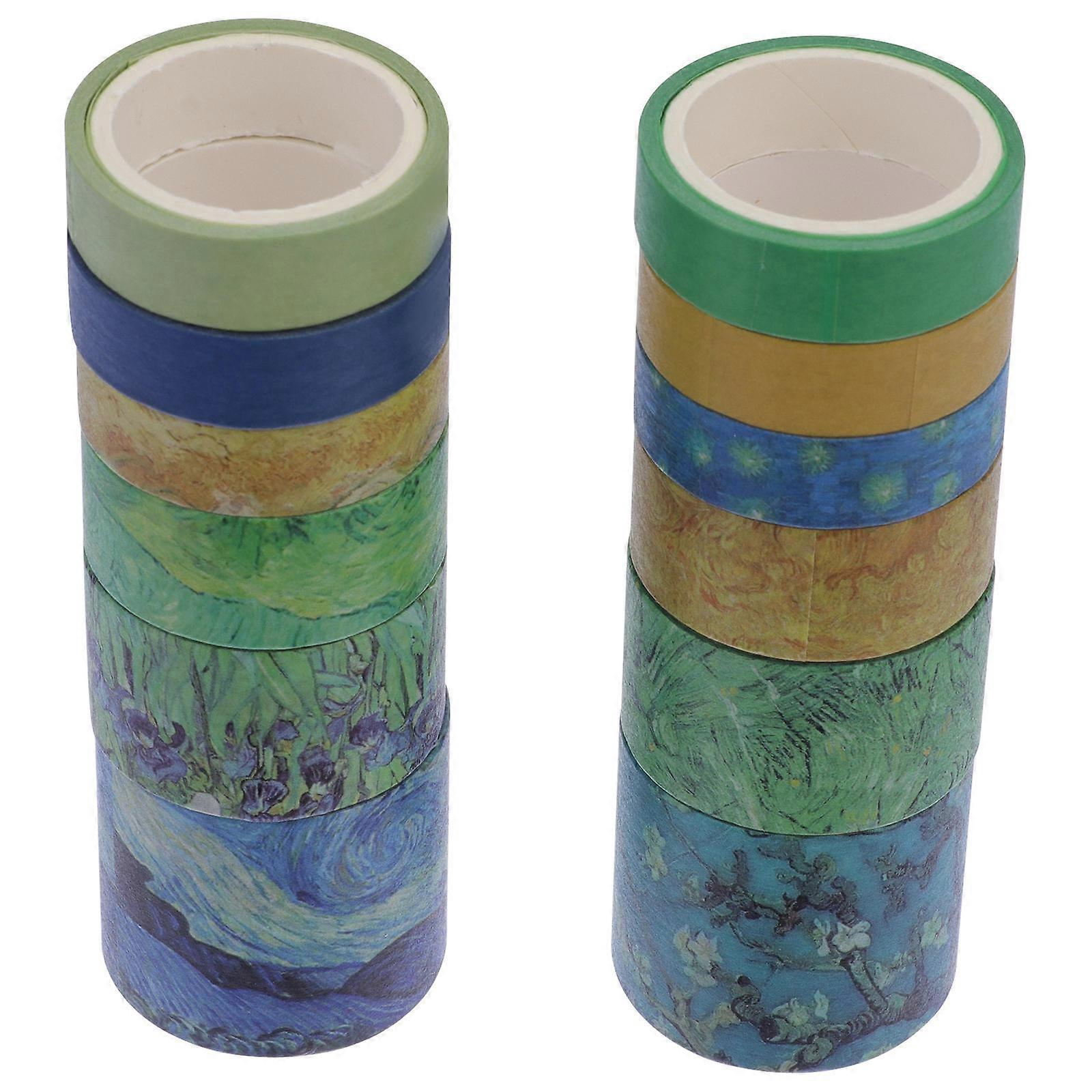 Cute Tape 12Pcs Adhesive Tape Set For Kids Art Projects Assorted Color Biodegradable Decoration