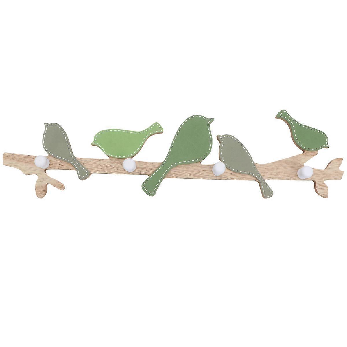 Green Bird Design Wall Hook for Home Use Made of Synthetic Material Perfect for Hanging Coat Hat