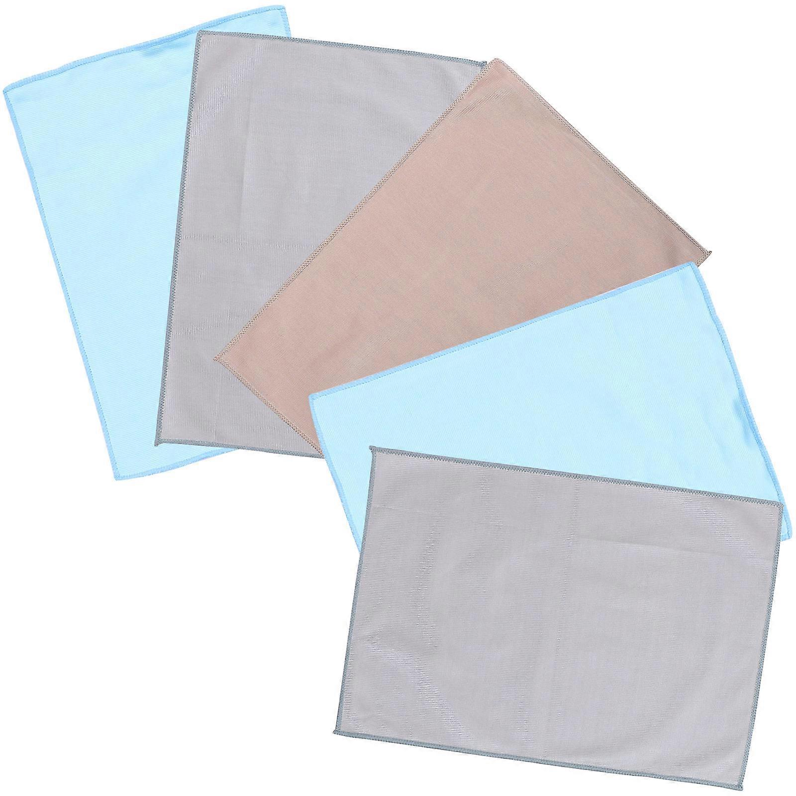 5Pcs Microfiber Cleaning Cloths for Kitchen Glass and Car Window Cleaning