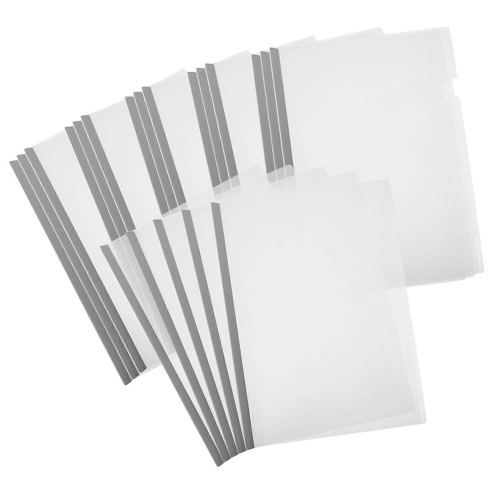 20 Pack File Folders with Slip Locking Levers for Secure Document Storage – Ideal for Project Management, Insurance Papers, and Receipts – Grey