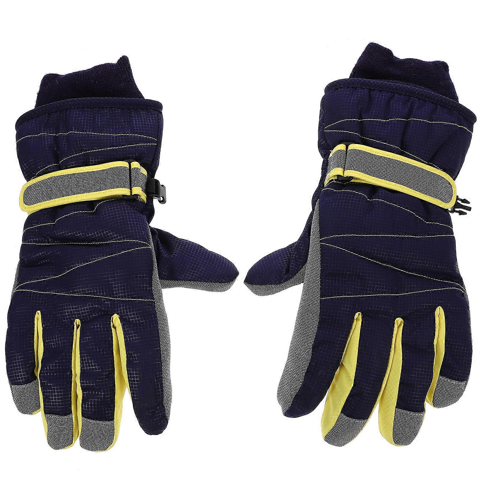 Windproof Cold Weather Gloves Waterproof Skiing And Riding Gloves XL Designed For Outdoor Winter Activities 1 Pair