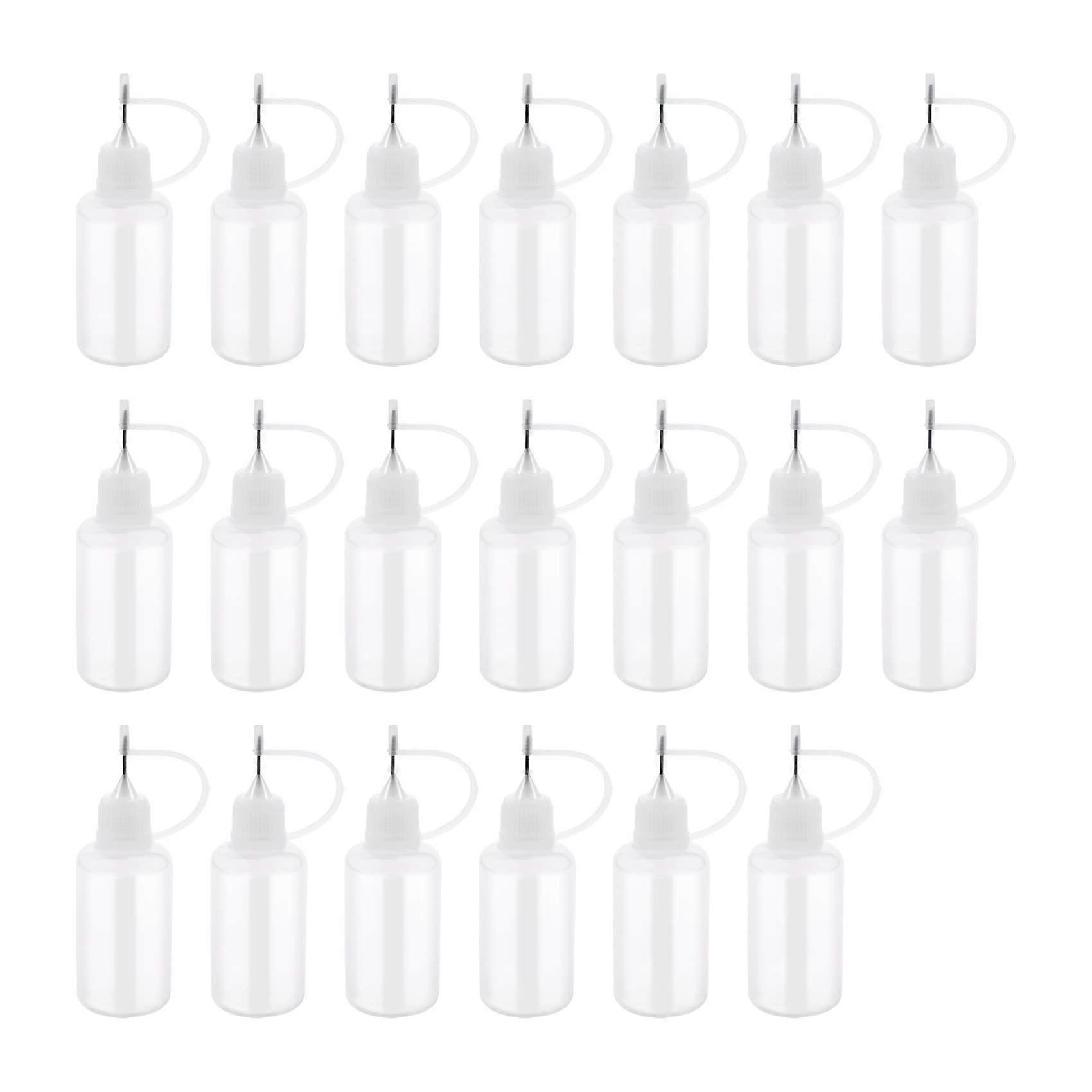 20 Pieces Precision Tip Applicator Bottles, Empty Applicator Bottles for Small Gluing Projects, Paper Quilling, DIY, Acrylic Painting, 30ml / 1oz