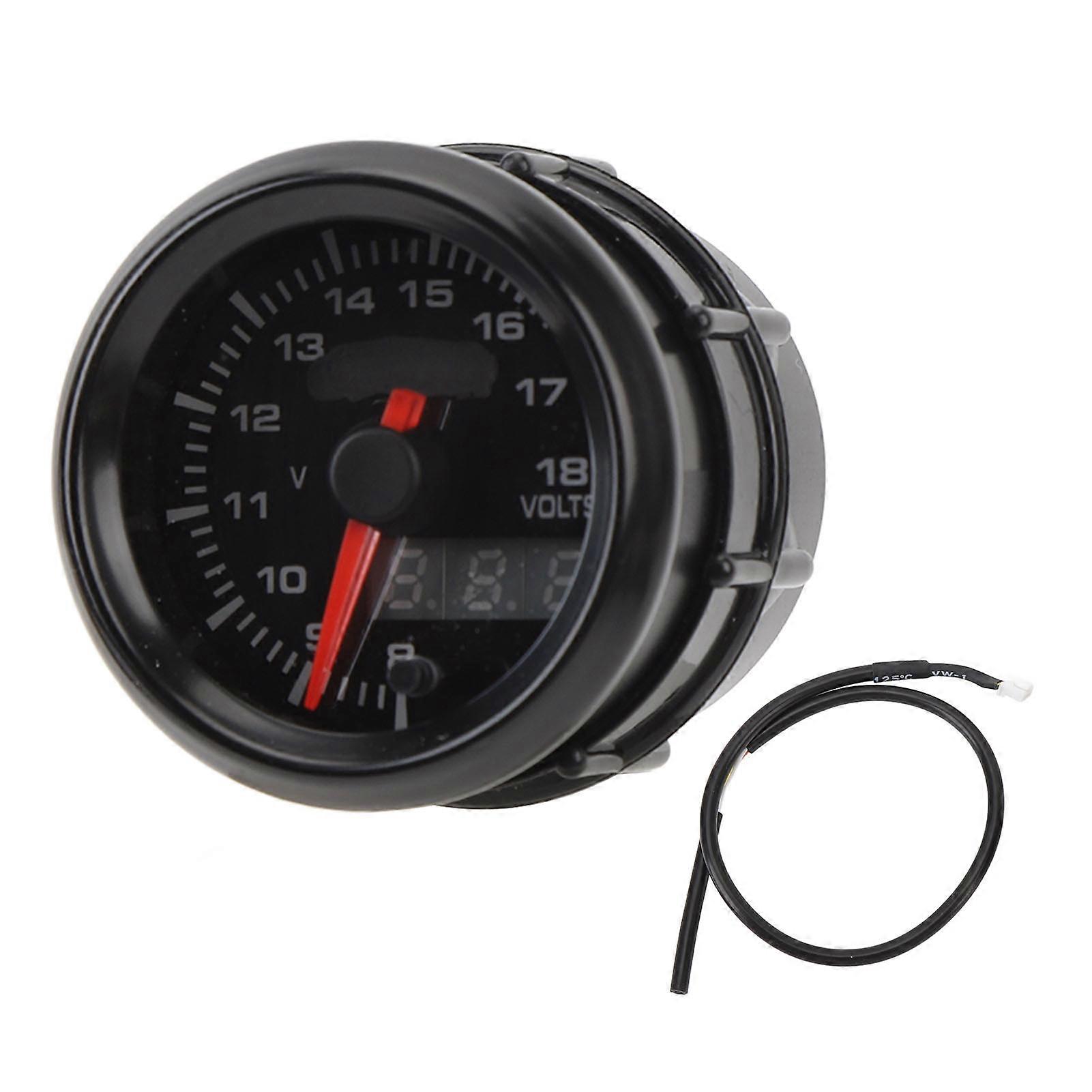 Car Digital Voltmeter 52mm 2 Inch LED Display for 12V Vehicles Battery Voltage Monitoring 8 18V