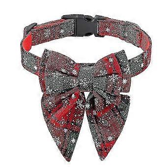 Adjustable Dog Collar with Bow Tie - Festive Pet Accessory
