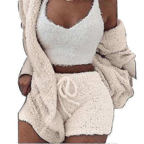 Naisten 3-osainen urheilupyjamasetti - Talvilämpöä mukavalla istuvuudella yöpukuharrastajille