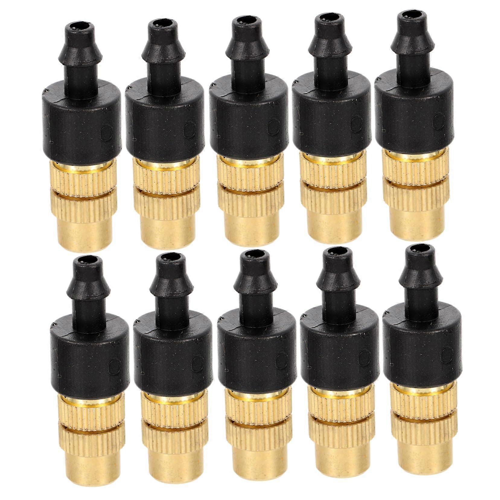 10Pcs Mister Nozzle Micro Misting Nozzles for Garden Irrigation and Cooling, Compatible with Hose Connectors, Durable Design