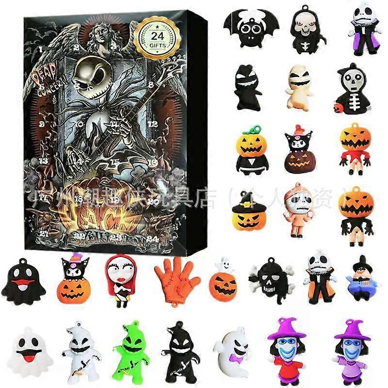 Halloween Countdown Calendar Blind Box Ghost Atmosphere Gothic Christmas 24 Gifts Advent Box