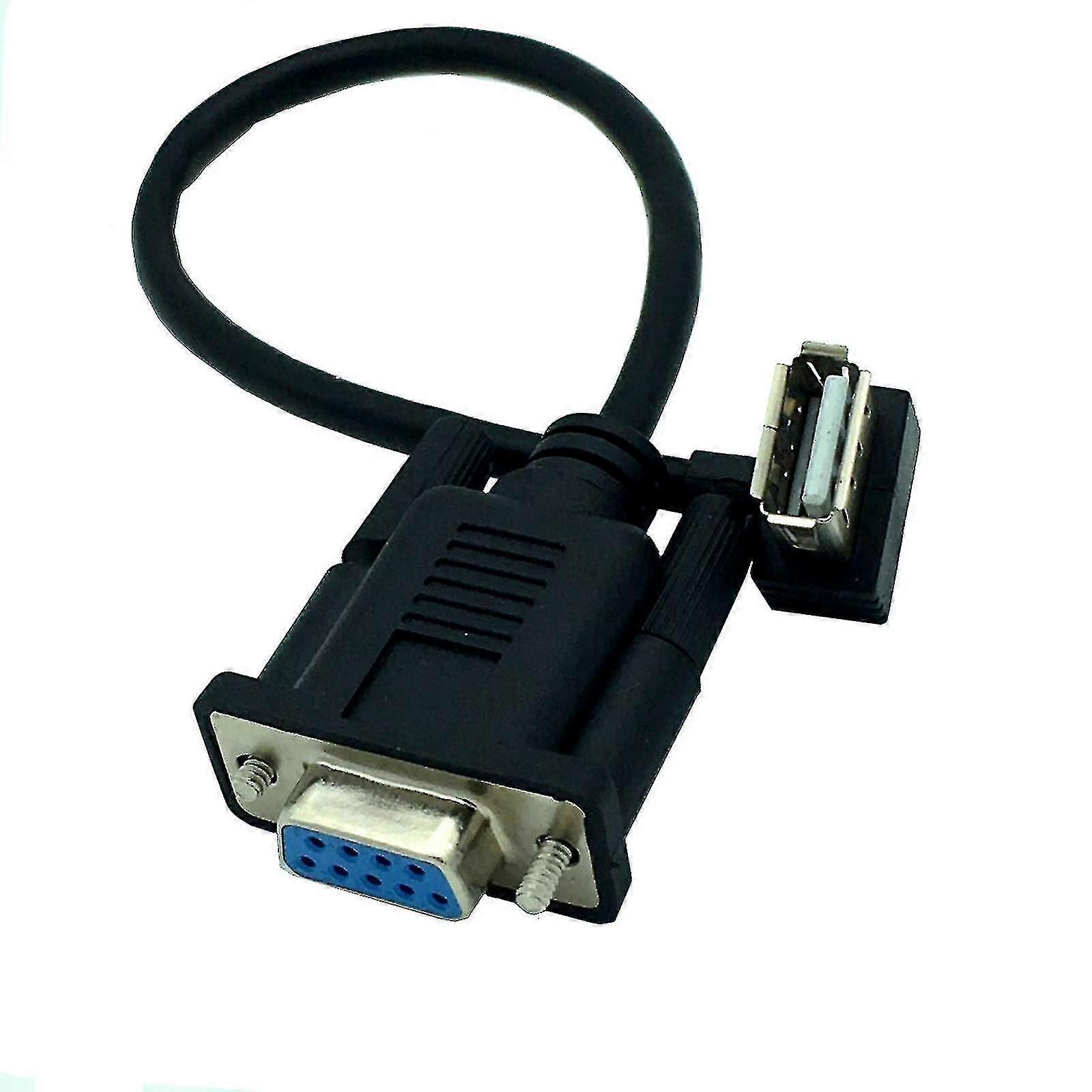 Rs232 Db9 9 Pin Dişi USB 2.0 A Erkek Plc Seri Kablo Adaptörü Dönüştürücü 8 "İnç 25cm Ft