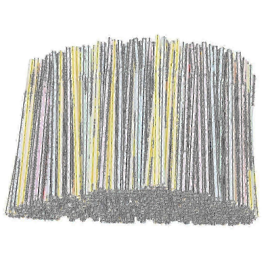 200pcs Plastic Drinking Disposable Straws 8 Inches_x