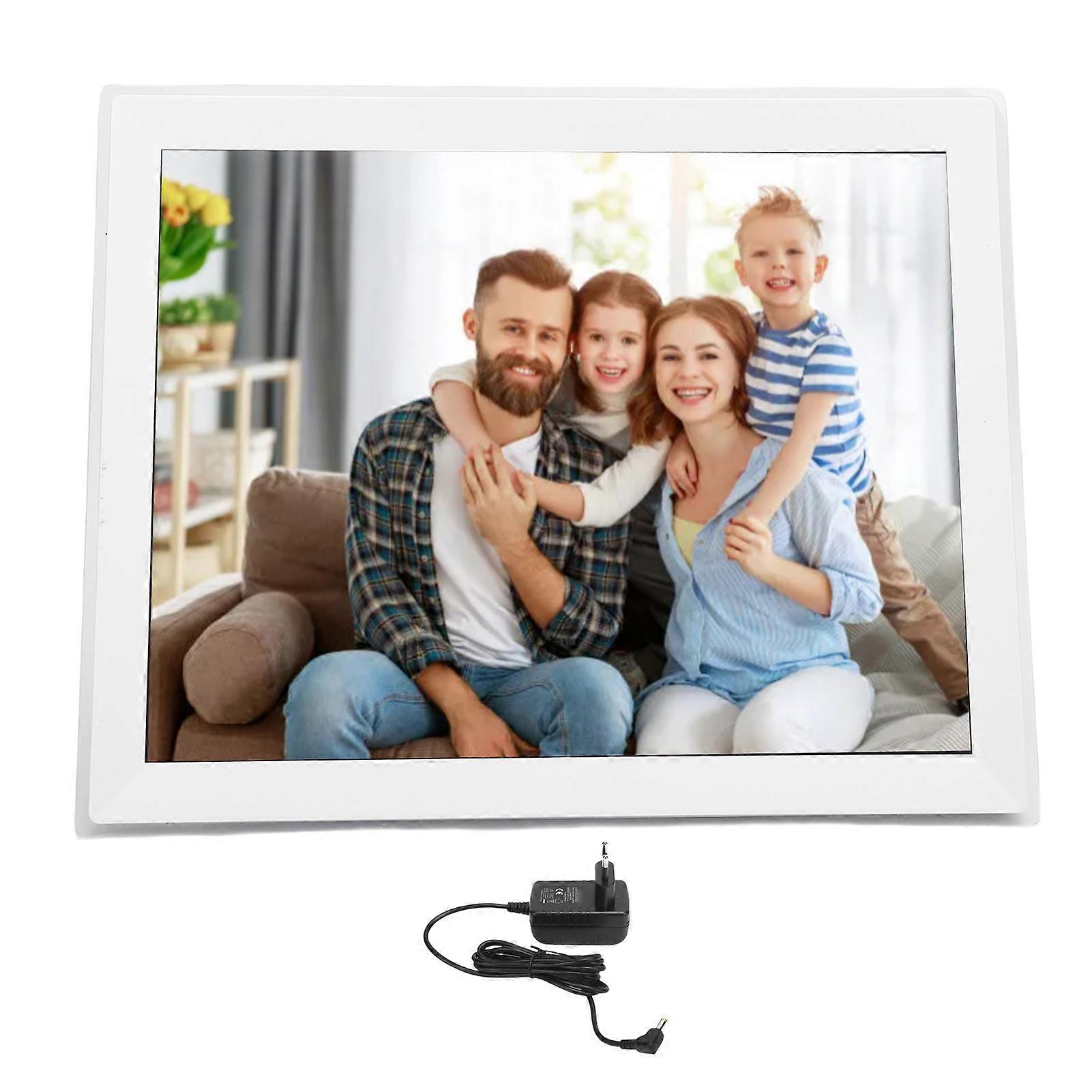 15 Inch Large Digital Picture WiFi Smart Frame Touchscreen 32GB Storage Space Auto Rotate Wall Mounted Share Photo Video Via App