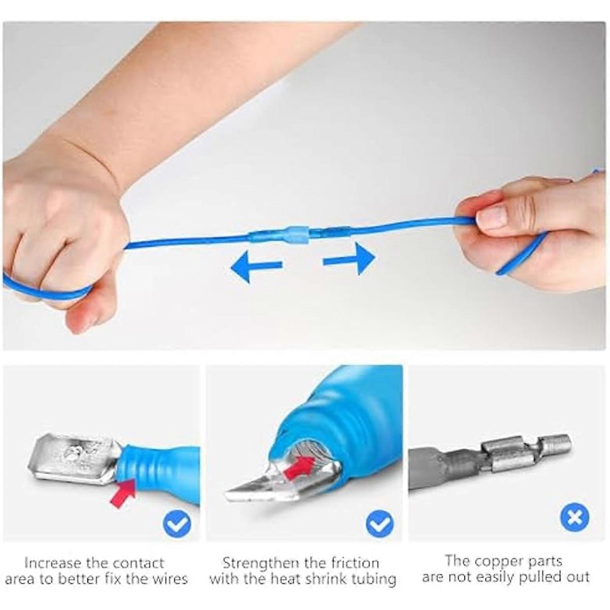 720PC Heat Shrink Wire Connectors,Electrical Waterproof Crimp Butt Terminals,Insulated Spade Connect