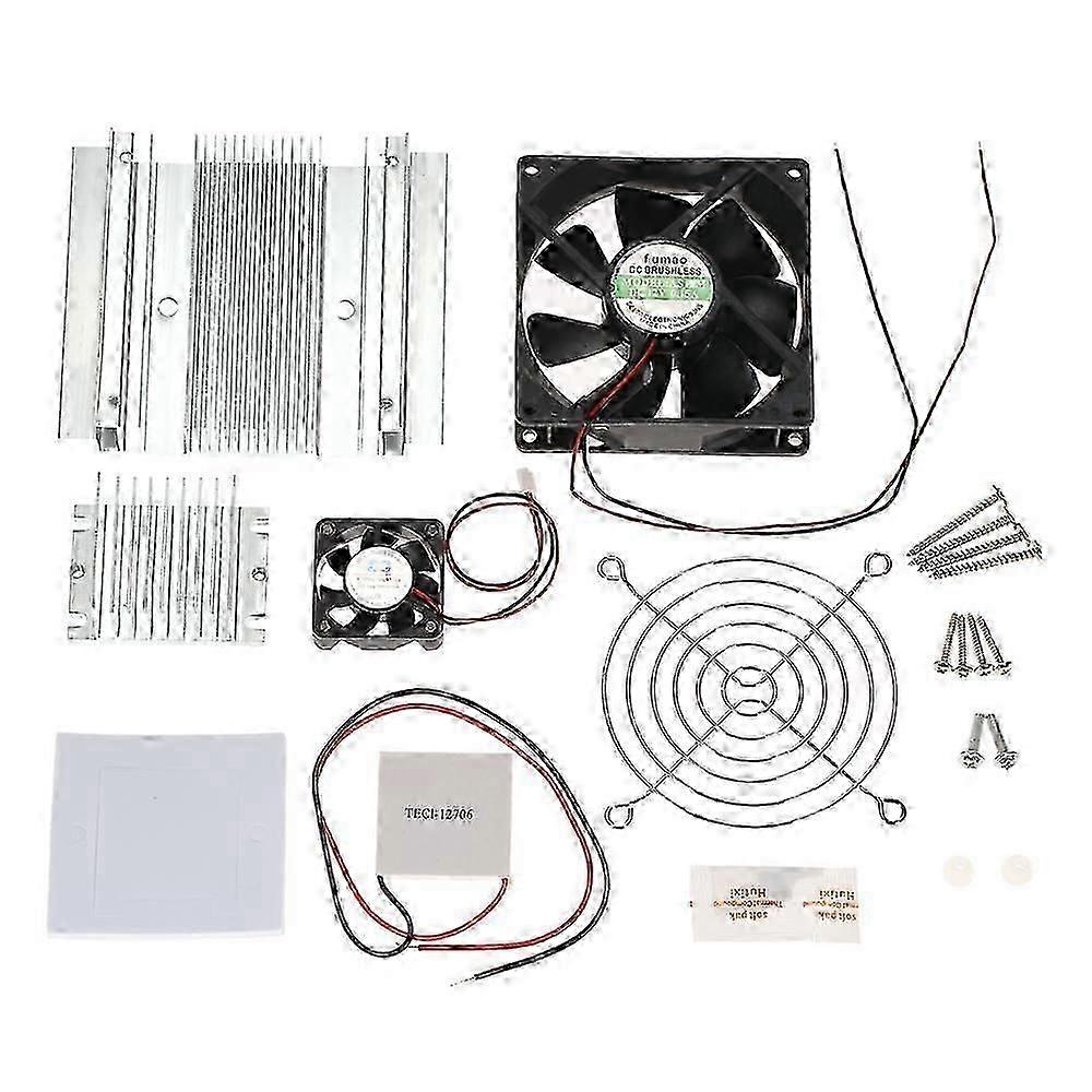 DIY Thermoelectric Peltier Refrigeration Cooling System Kit Semiconductor Cooler Conduction Module + Radiator + Cooling Fan + TEC1-12706