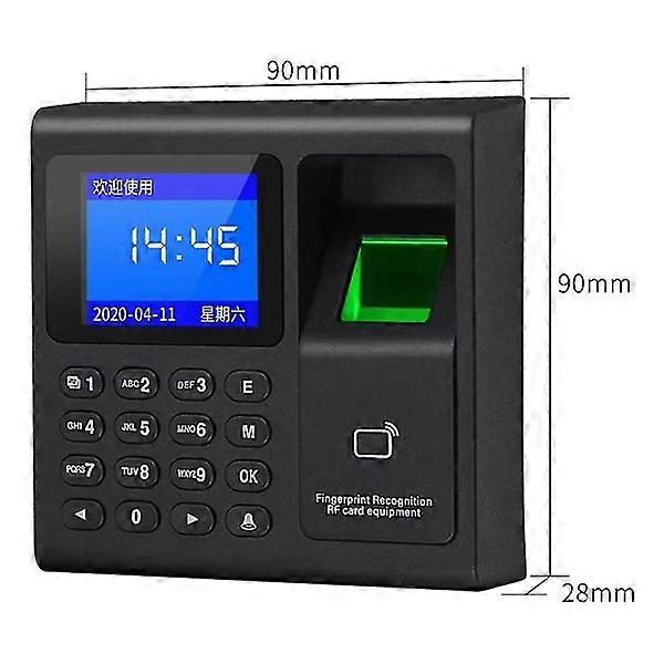 Fingerprint Reader Attendance + 10 Cards, Electronic Time Clock with RFID Keypad, USB-WELLNGS