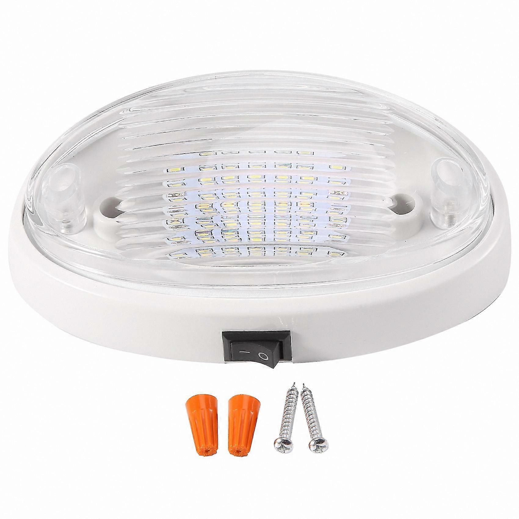 White LED Light with Switch for RV Marine Awning Tunnel Use 12V Power Supply