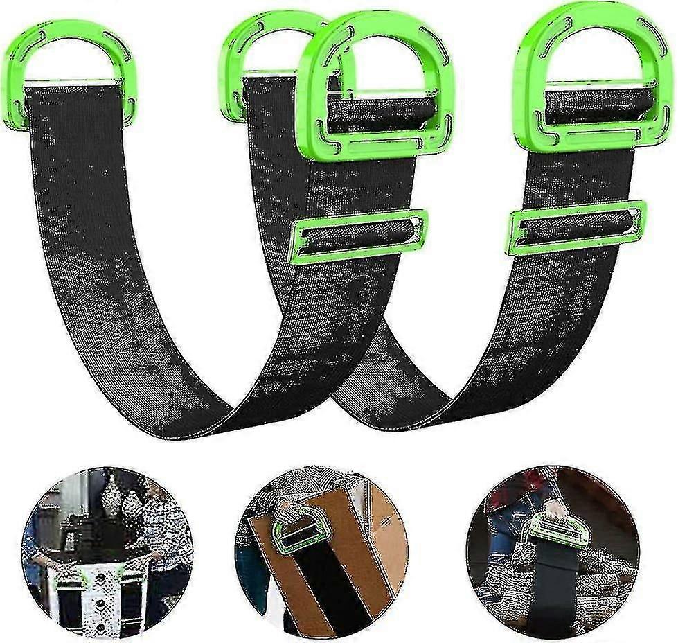 2-pack Adjustable Lifting Moving Straps, Black Moving Straps For Furniture And Multifunctional Strap