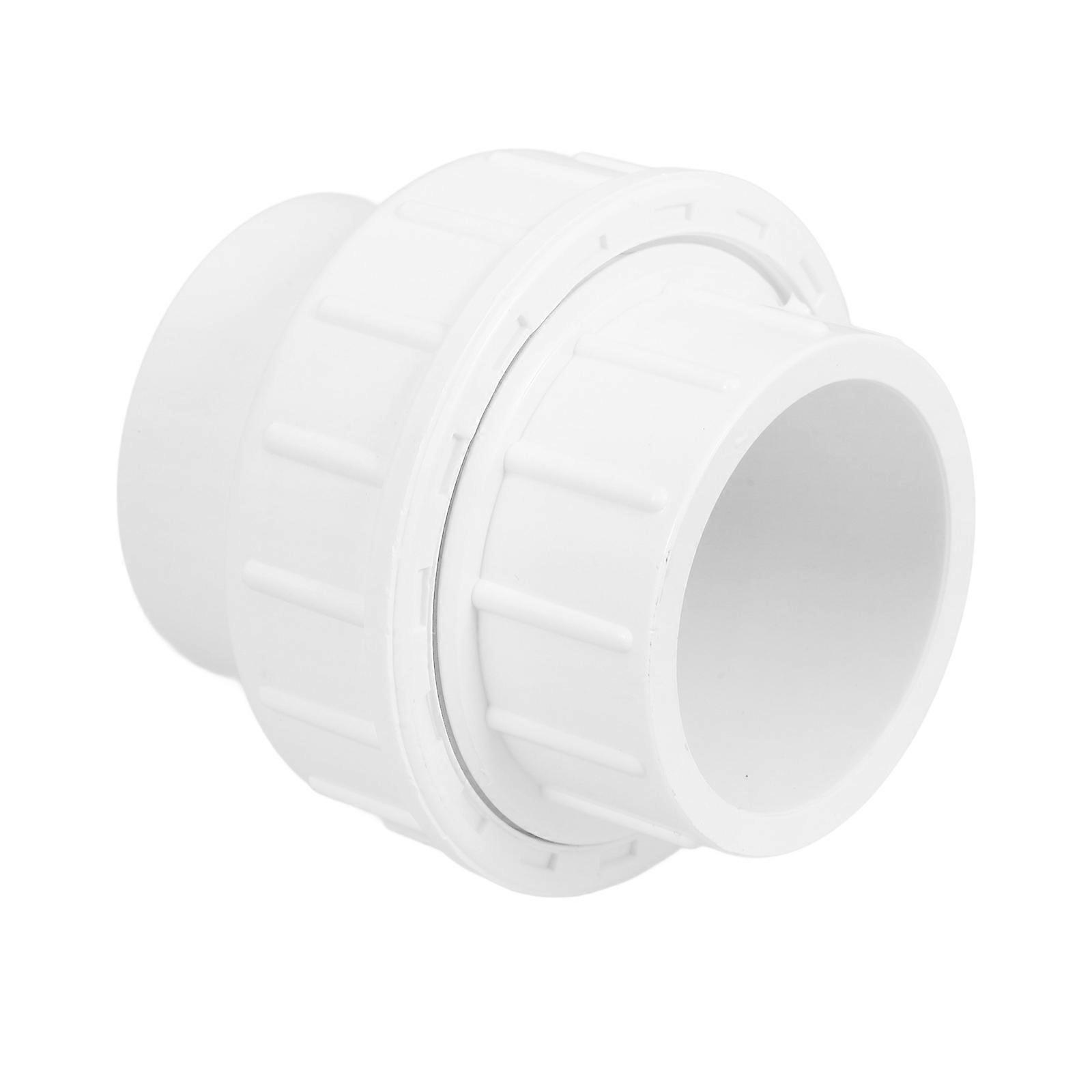PVC Pipe Union Fitting for Tubing Use White Easy Connection High Impact Resistance Versatile 1/2 Inch