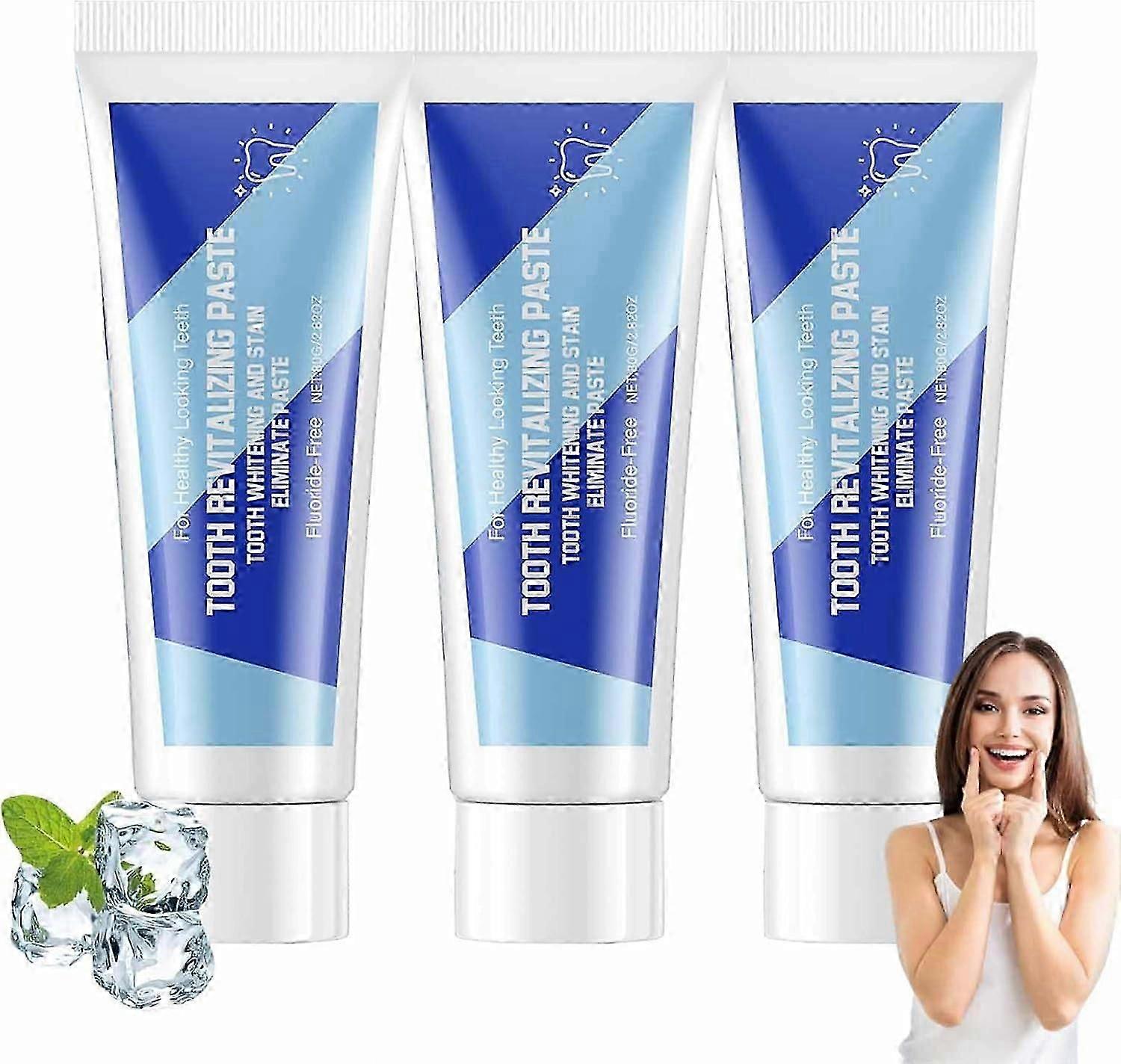 Natural Whitening Toothpaste, Probiotic Intensive Whitening Toothpaste, Deep Cleaning and Fresh Breath, No Fluoride