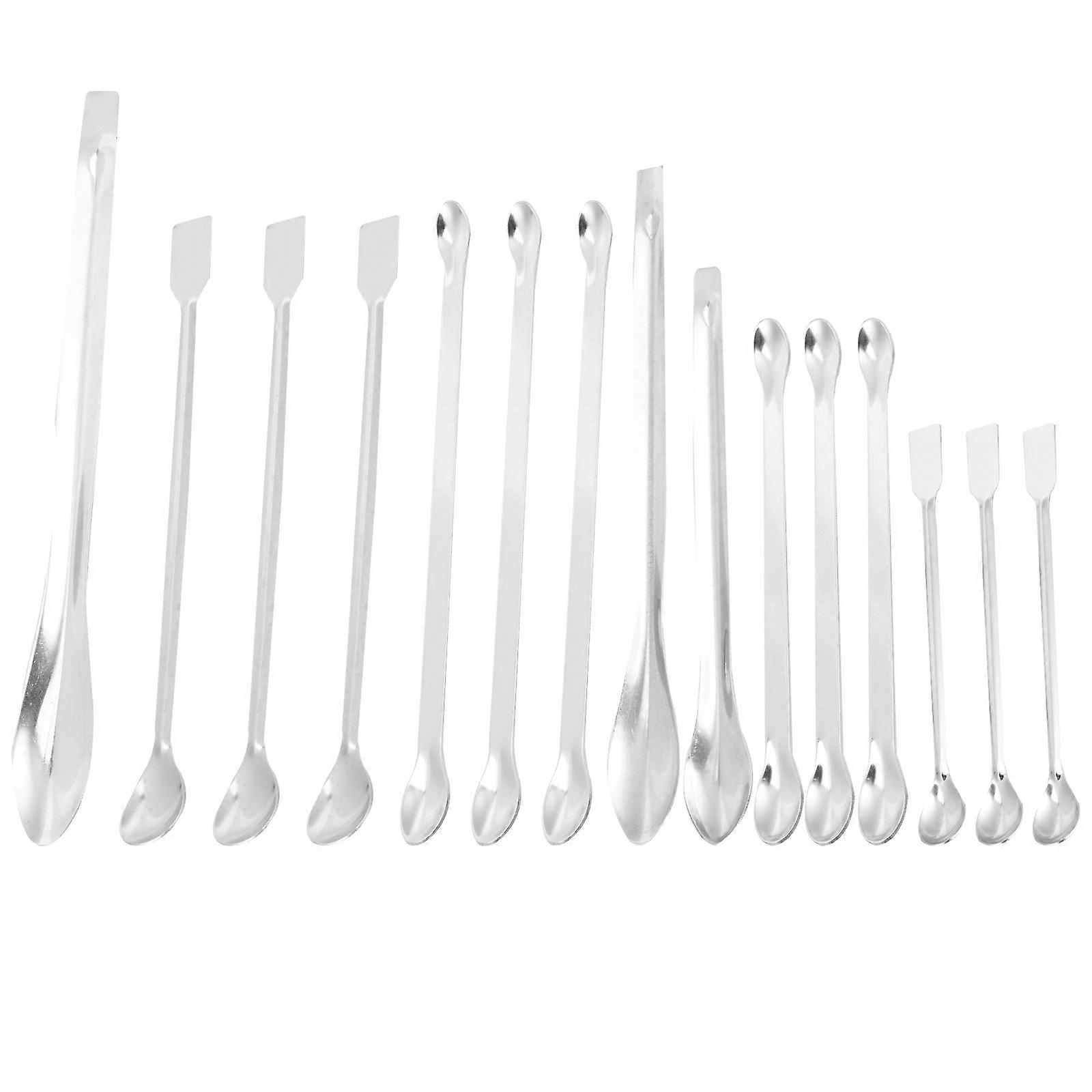 Stainless Steel for Sampling Featuring 15Pcs Double-Ended Spoons