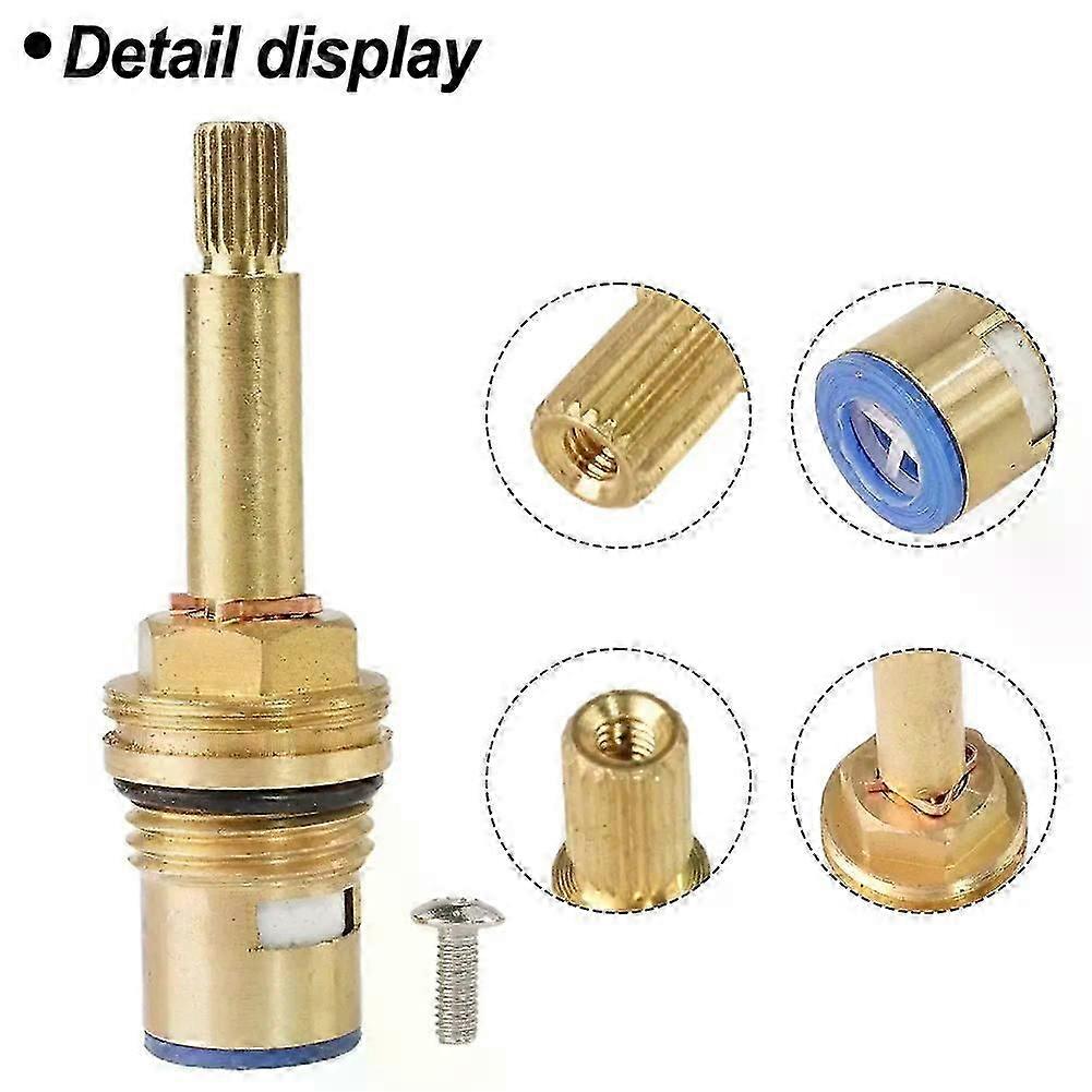 Practical High Quality Tap Valve Cartridge Quarter Insert Connector Long Stem Replacement Shower Bath Turn Flow