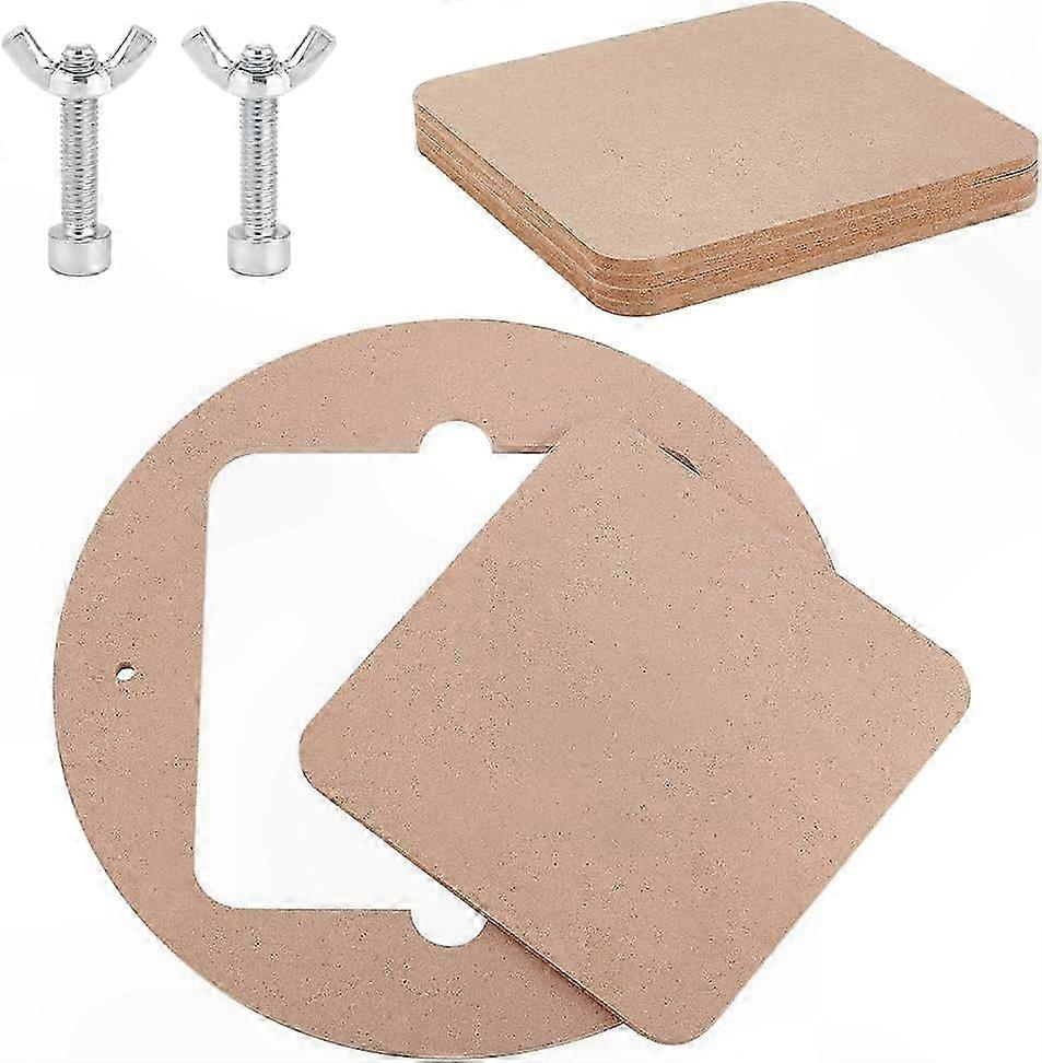 Portable Clay Wedging Board with 5pcs Square Inner Bats, 12.5 Inch Round Outer Bat for Ceramics and Pottery Crafts Tools