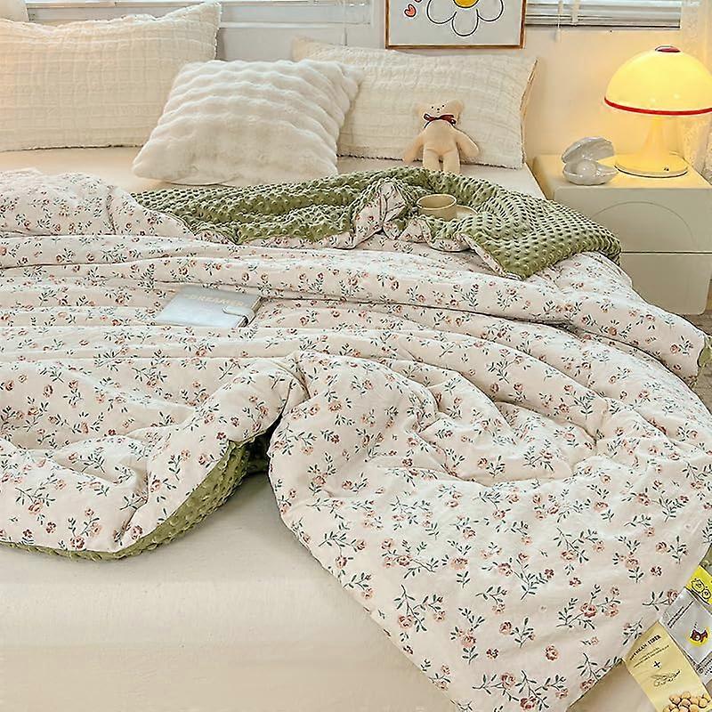 Down Feathers Comforter Queen Size All Season Duvet Insert Noiseless Warm With Corner Loop Tabs Color 2 150x200cm 1.5kg