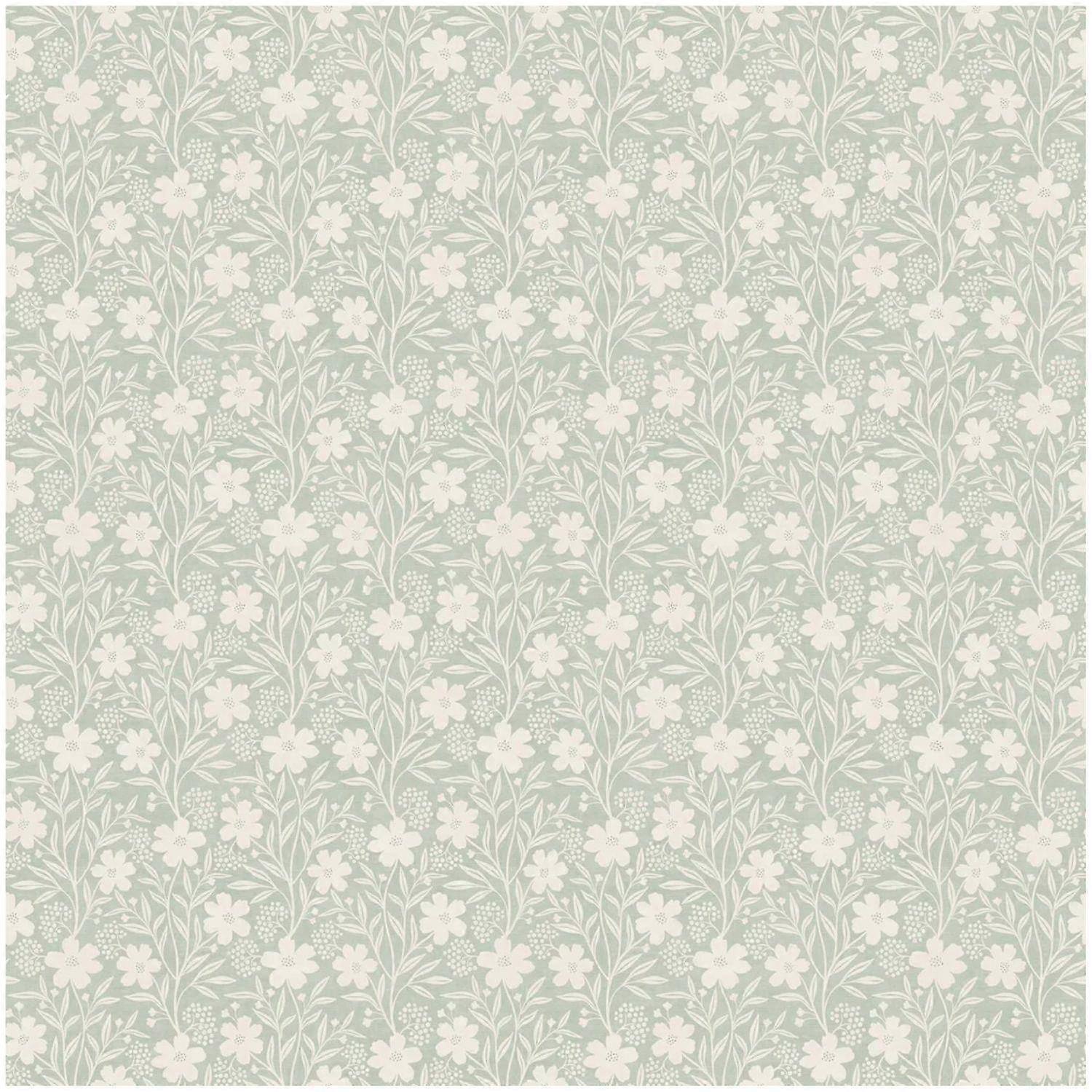 Arthouse Berry Floral Sage Wallpaper
