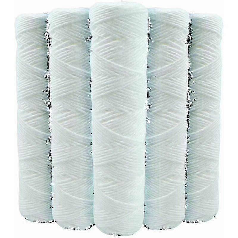 5 cartuchos de filtro de água enrolados 9 polegadas 3/4 - 5 mícrons compatíveis com os filtros de 10 polegadas ajustados