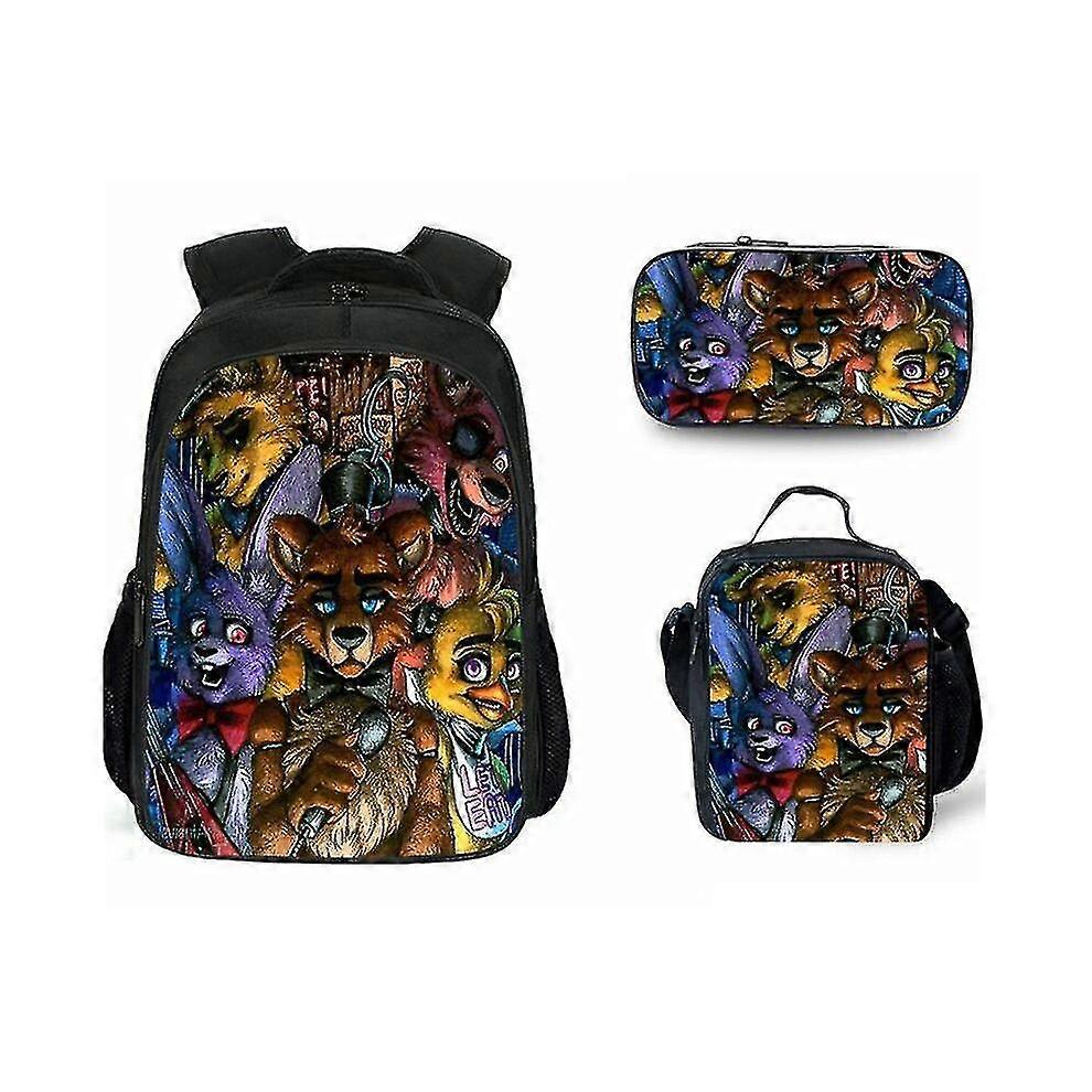 2025 3pcs Five Nights At Freddys Backpack Lunch Bag