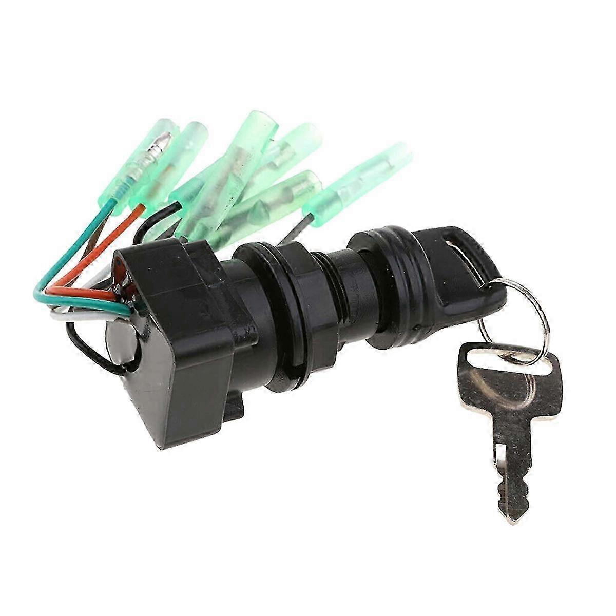 Ignition key switch assembly for Suzuki outboard boat motor