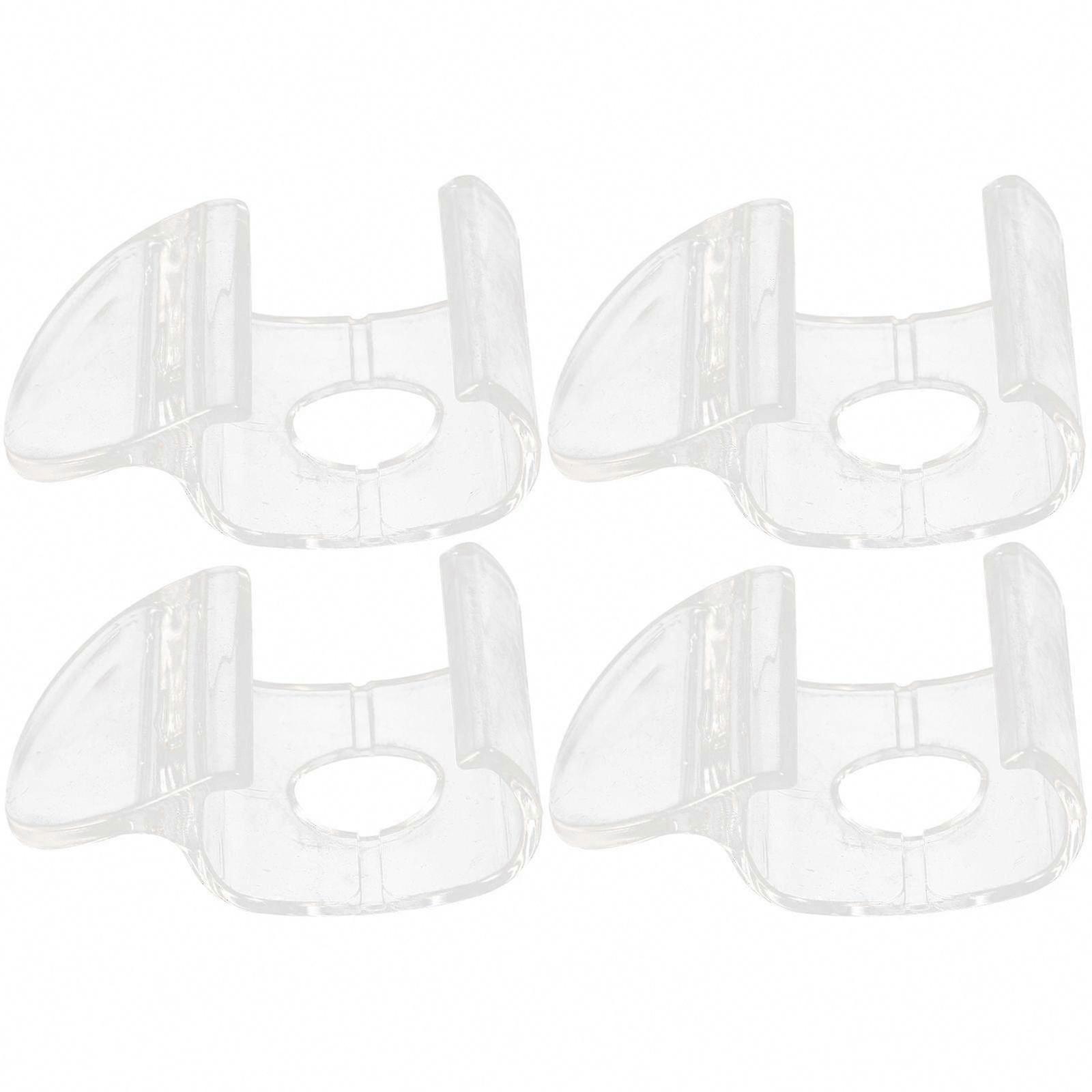 4pcs Cordless Roller Shade Handles, Transparent Window Blind Pulls, Easy Grip Replacement Handles