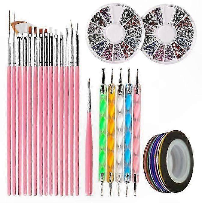 Nail Art Brushes and Dotting Tools Set for Creative Designs