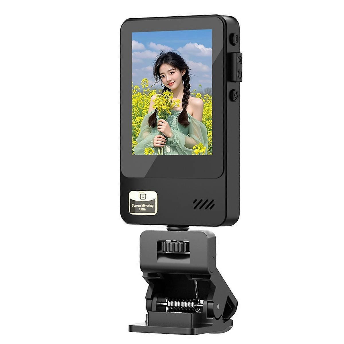 2.4 Inch HD Phone Vlog Selfie Monitor Screen Bluetooth Remote Back Camera Monitorn for Selfie Vlog Live Stream