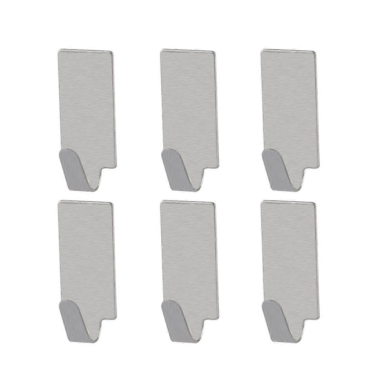 Silver Stainless Steel Wall Hooks for Kitchen Bathroom 72Pcs Pack