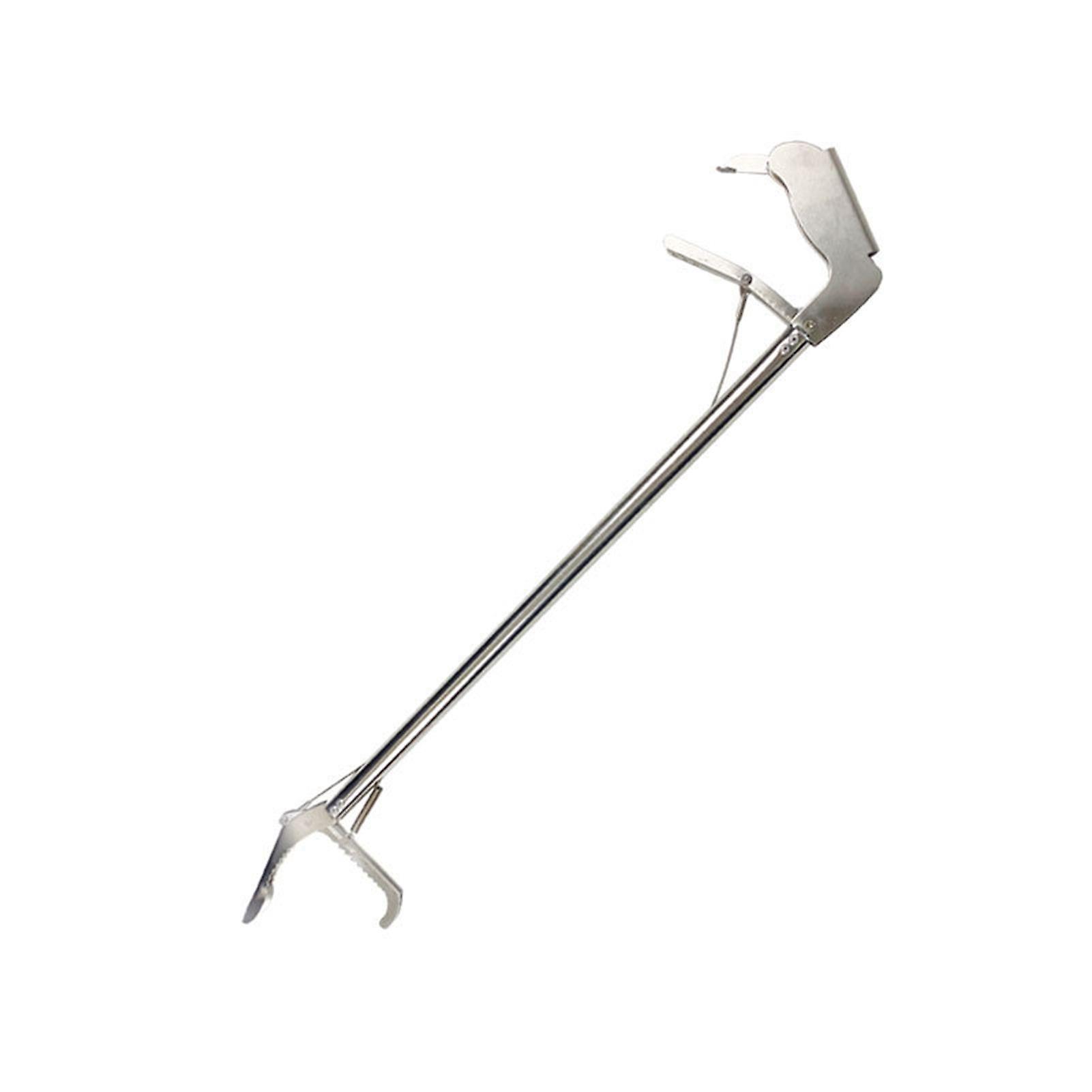 Stainless Steel Snake Grabber Thickened Elongated Collapsible Snake Tongs with Lock for Snakes Eels Lobsters Crab 120cm/47.2in