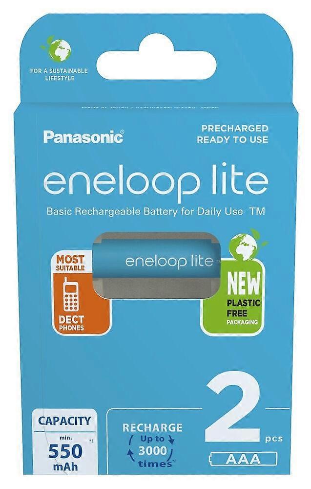 Ladattavat paristot Panasonic Eneloop Lite Aaa 550 Mah 2 kpl (bk-4lcce/2cp)